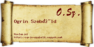 Ogrin Szebáld névjegykártya